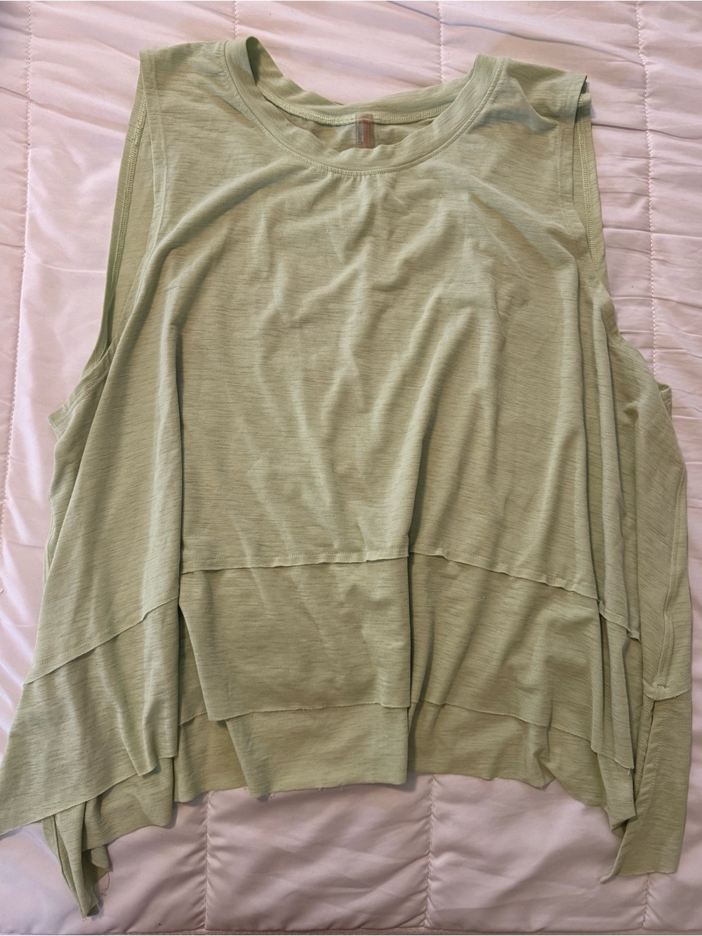 FP Movement by Free People Layered Light Green Tank Top